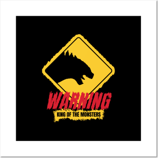 Warning King of the Monsters Godzilla silhouette Posters and Art